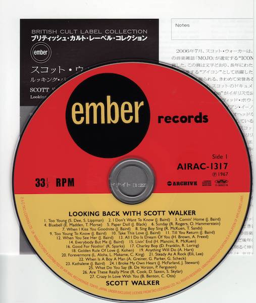 CD & Japanese booklet, Walker, Scott - Looking Back With +13